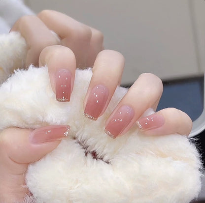 YAJBAKUltra-Short Almond Press-On Nails For Effortless Everyday Beauty💅