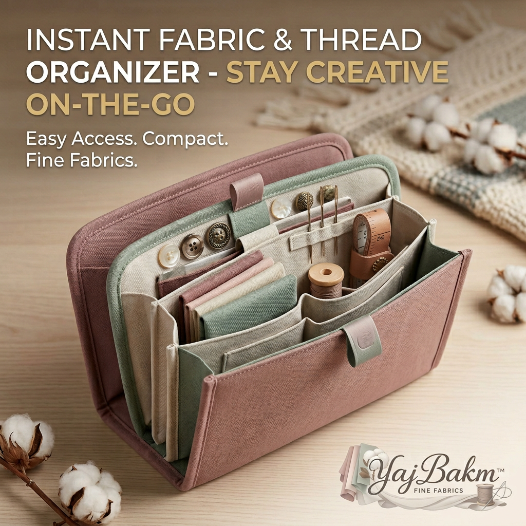 YajBakm portable accordion fabric and thread organizer