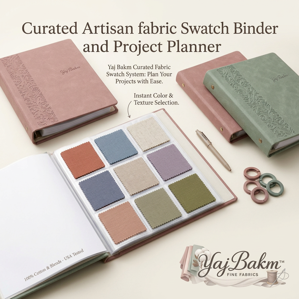 YajBakm artisan fabric swatch binder and project planner