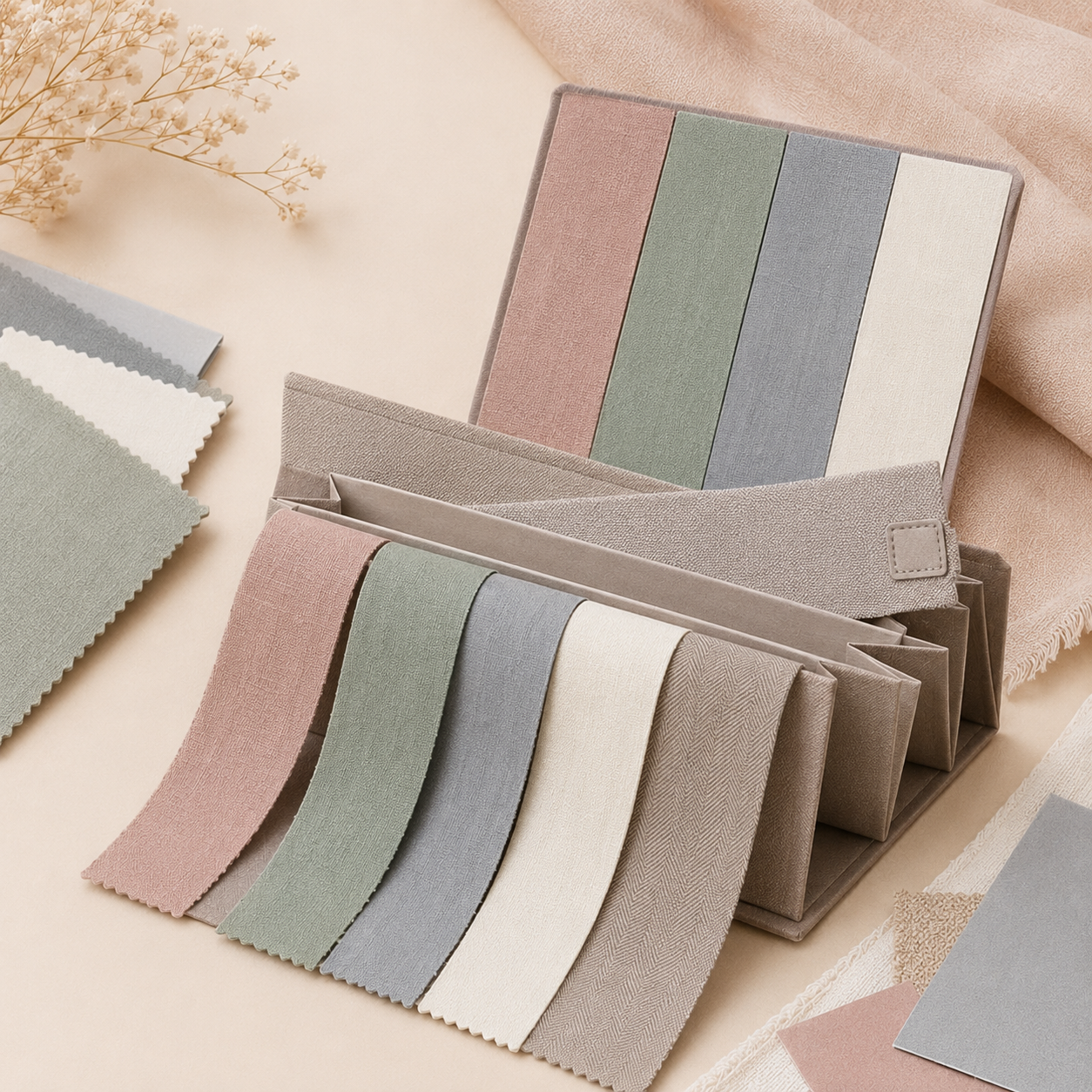 YajBakm™ Morandi Mini-Selection Box - Magnetic Fabric Swatch Organizer & Smart Textile Curation System for Interior Designers, Architects, and Crafters