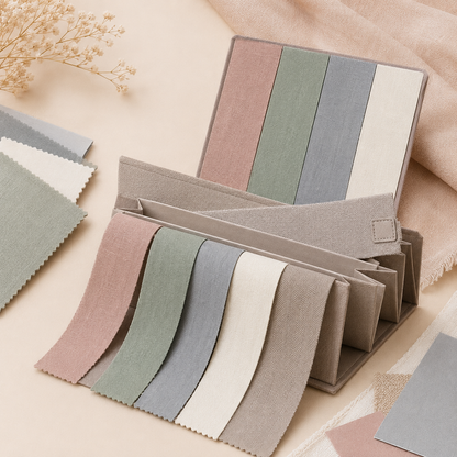 YajBakm™ Morandi Mini-Selection Box - Magnetic Fabric Swatch Organizer & Smart Textile Curation System for Interior Designers, Architects, and Crafters