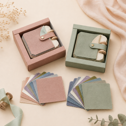 YajBakm™ Curated Morandi Collection Pre-Cut Fabric Swatch Set | Mixed-Fiber Aesthetic Sewing Squares for Quilting, Patchwork, DIY Crafts & Scrapbooking