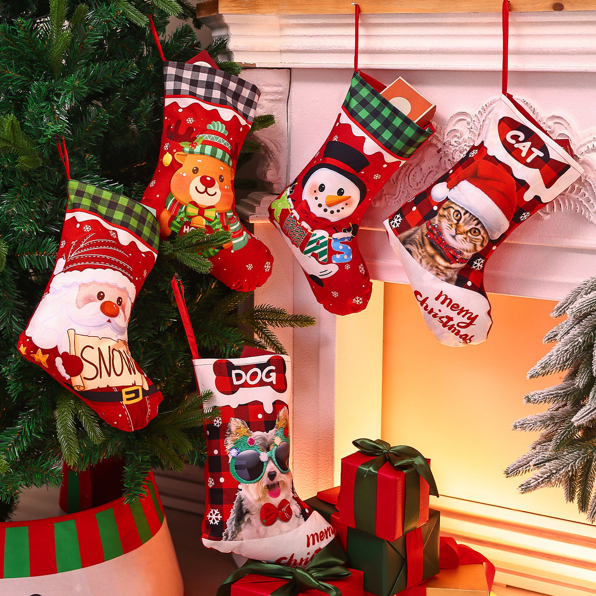 Christmas Stockings 2026 | Premium Holiday Stocking For Family Kids & Pets | Large Capacity Christmas Decoration