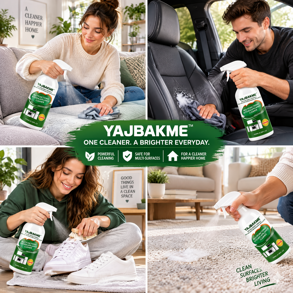 YAJBAKME™ Bring Your Furniture Back To Life Advanced Foam Cleaning Technology For A Fresh, Like-New Finish