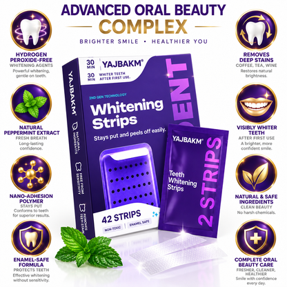 YAJBAKM 🦷Advanced Whitening Strips | Professional-Inspired Smile Care At Home