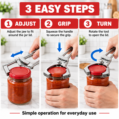 YAJBAKM Adjustable Multifunctional Stainless Steel Can Opener🔥
