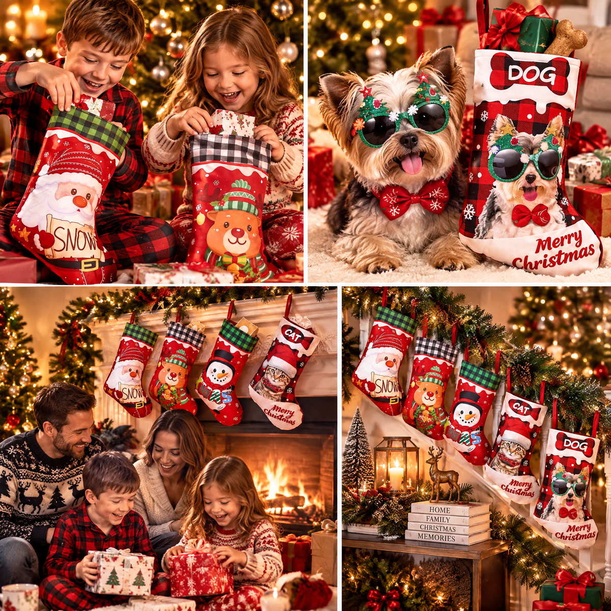 Christmas Stockings 2026 | Premium Holiday Stocking For Family Kids & Pets | Large Capacity Christmas Decoration