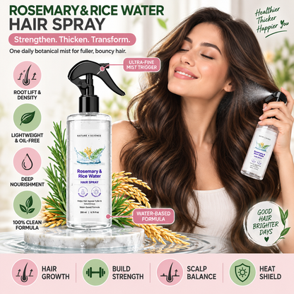 YAJBAKM Rosemary Rice Water Hair Mist for SoftSmooth Non Greasy Hair💪
