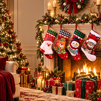 Christmas Stockings 2026 | Premium Holiday Stocking For Family Kids & Pets | Large Capacity Christmas Decoration