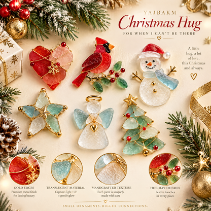 YAJBAK Christmas Hug Ornament Card 🎄 Heartwarming Holiday Gift For Family & Loved Ones