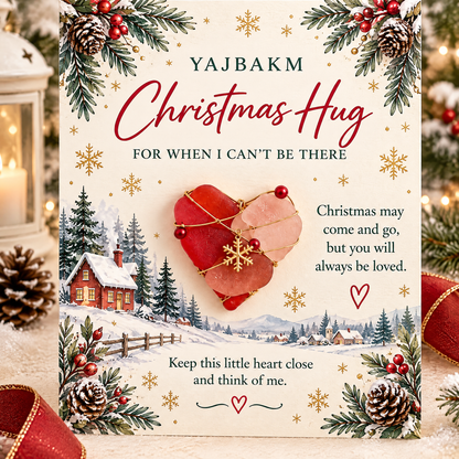 YAJBAK Christmas Hug Ornament Card 🎄 Heartwarming Holiday Gift For Family & Loved Ones