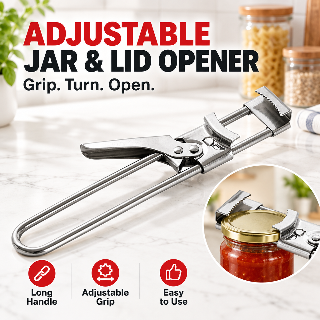 YAJBAKM Adjustable Multifunctional Stainless Steel Can Opener🔥
