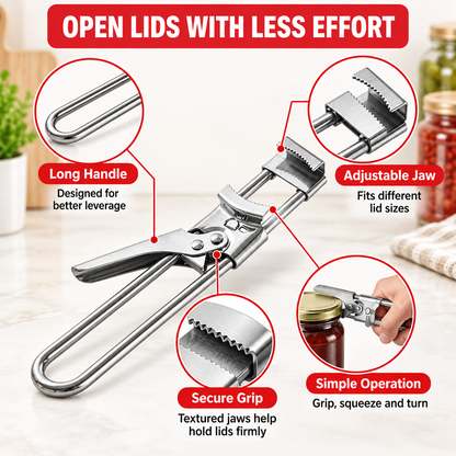 YAJBAKM Adjustable Multifunctional Stainless Steel Can Opener🔥