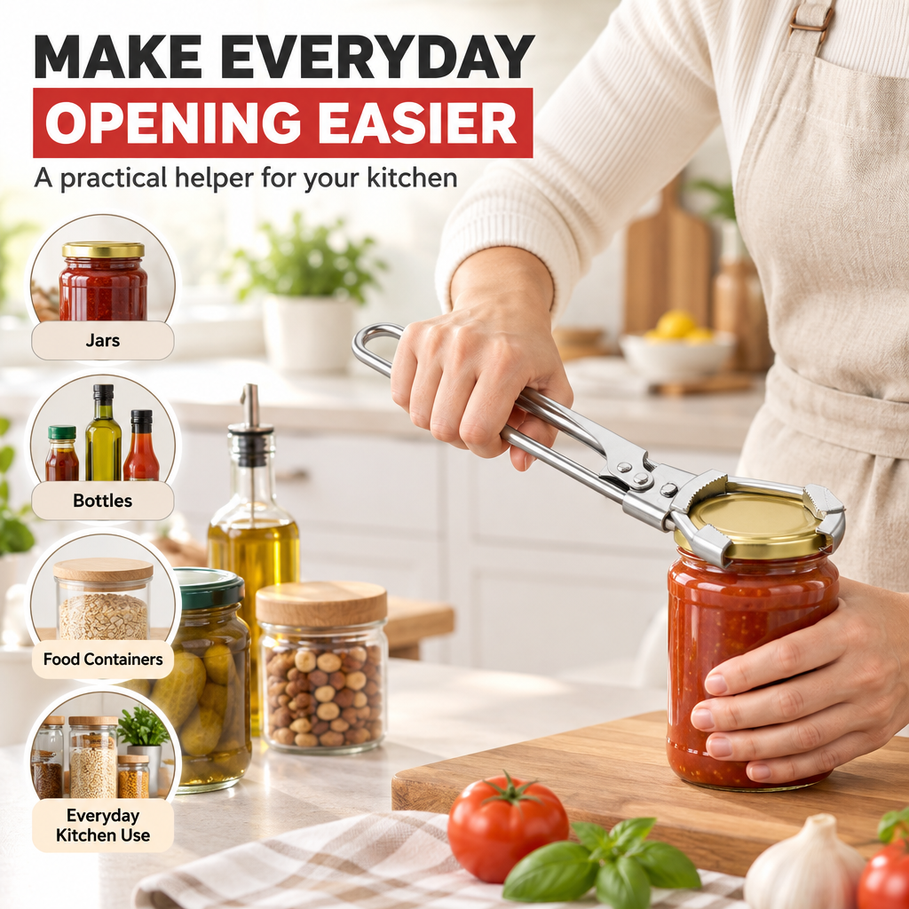 YAJBAKM Adjustable Multifunctional Stainless Steel Can Opener🔥