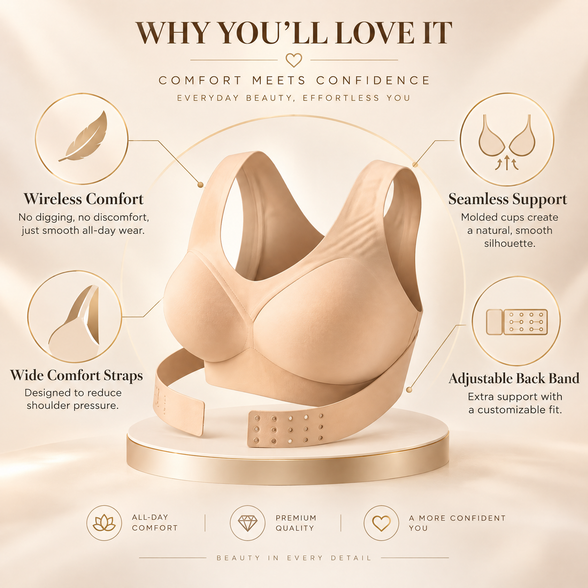 ✨YAJBAKThe Everyday Comfort Bra – Seamless Support & Natural Shape Without The Wire