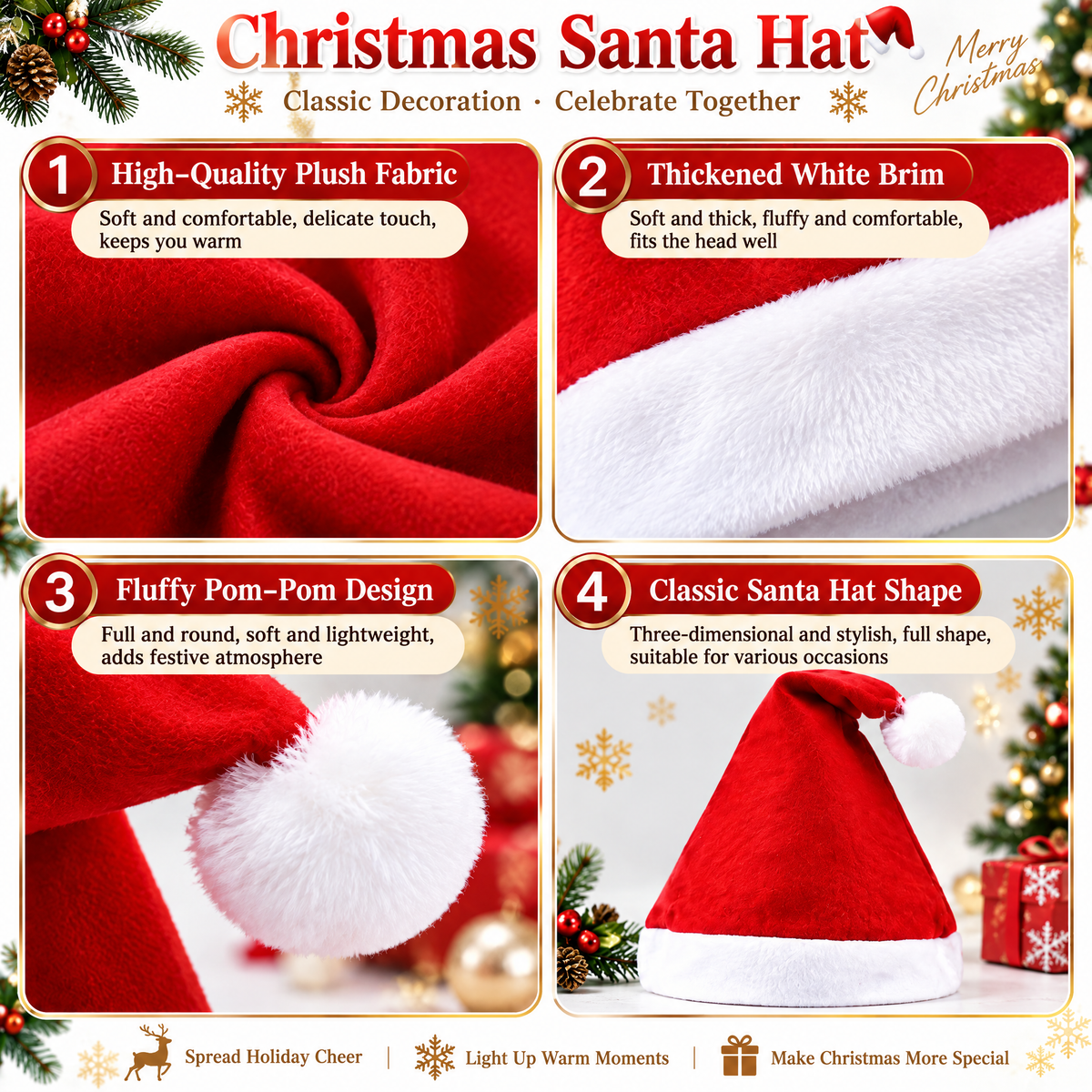 YAJBAK🧑‍🎄Bring Christmas Magic To Life With The Perfect Santa Hat