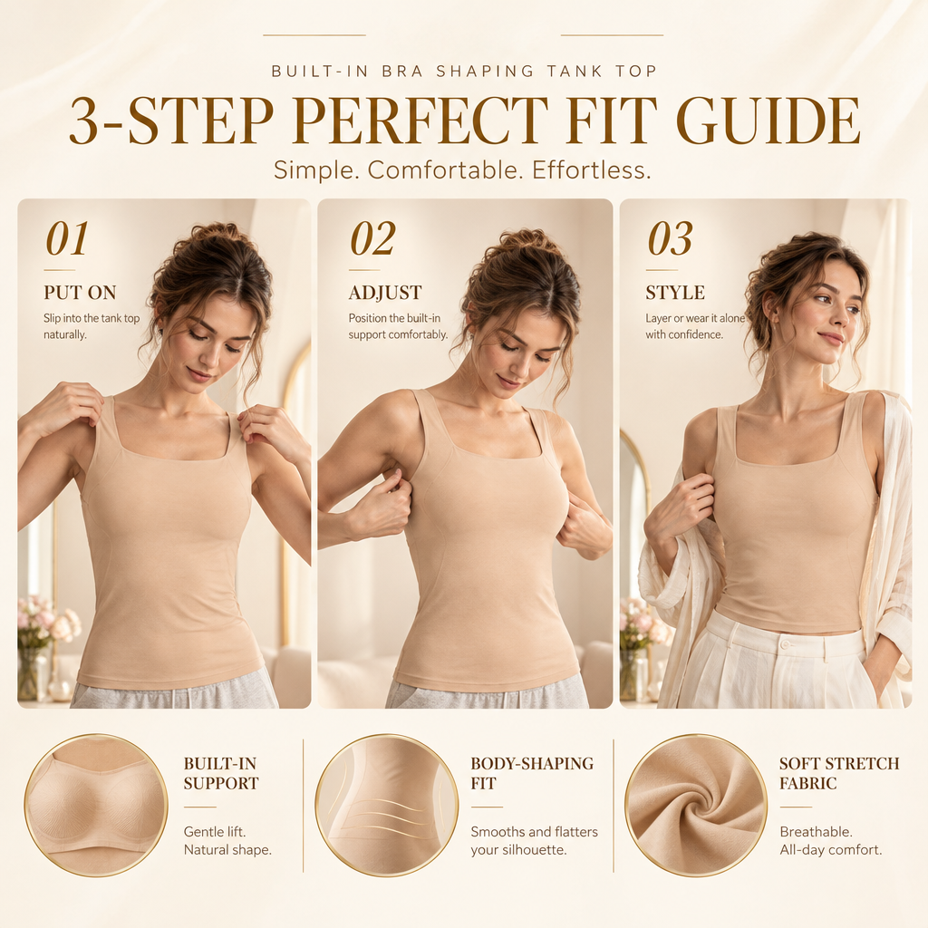 👵Solaroza® Built-In Bra Shaping Camisole – Seamless Comfort & Sculpting Support