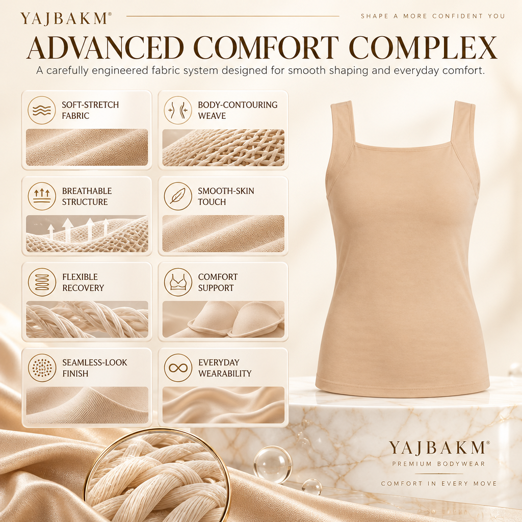 YAJBAKM® Built-In Bra Shaping Camisole – Seamless Comfort & Sculpting Support