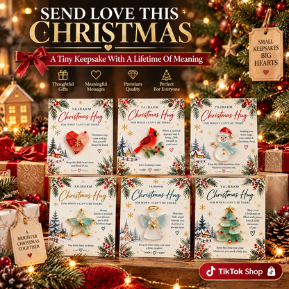YAJBAK Christmas Hug Ornament Card 🎄 Heartwarming Holiday Gift For Family & Loved Ones