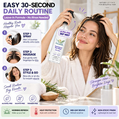YAJBAKM Rosemary Rice Water Hair Mist for SoftSmooth Non Greasy Hair💪