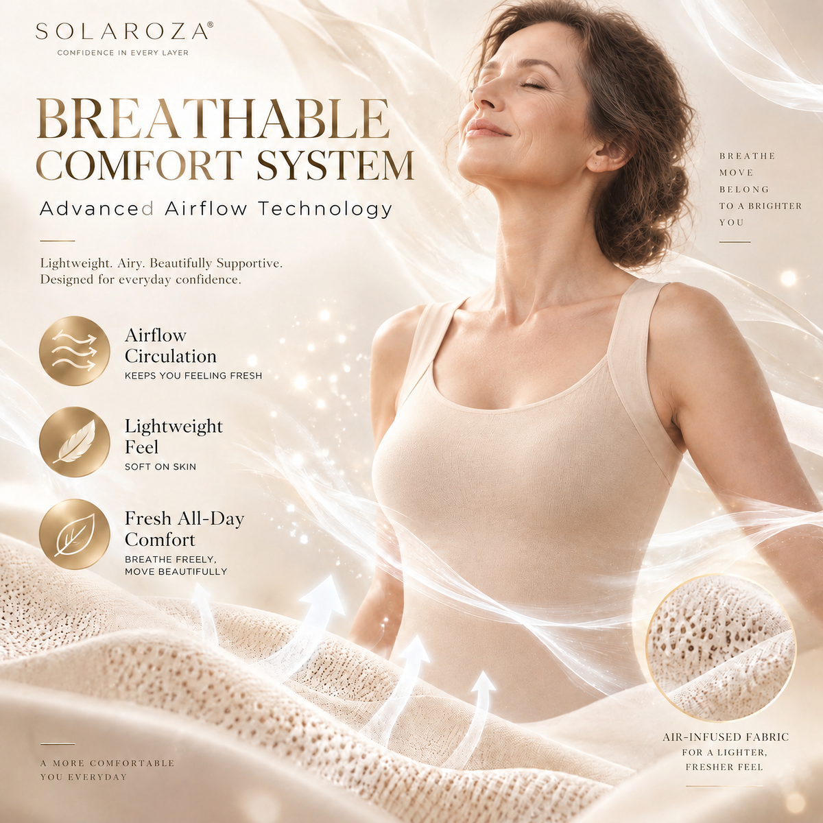 👵Solaroza® Built-In Bra Shaping Camisole – Seamless Comfort & Sculpting Support