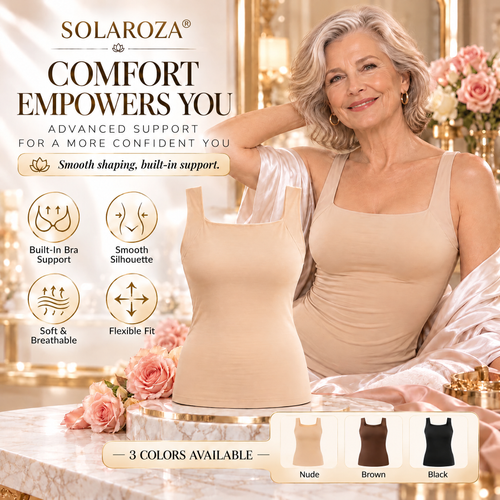 👵Solaroza® Built-In Bra Shaping Camisole – Seamless Comfort & Sculpting Support